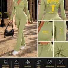conjunto poliamida estampa cristo redentor fitness confortavel zero transparencia