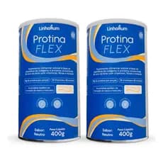 Kit 2 Protina Flex 400g Peptídios Colágeno Whey Protein Linhahum