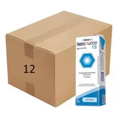 Kit 12 Un Isosource 1.5 1000ml - Nestlé Sabor Baunilha