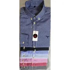 Camisa Masculina Algodão Social Xadrez e Cor lisa Manga longa Tricoline Slim country  Cabeça do boi