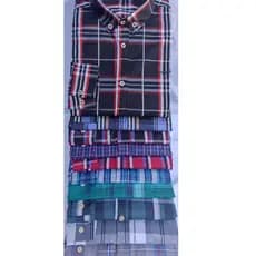 Camisa Masculina Algodão  Xadrez grande Manga longa Slim Country  Cabeça do boi 100% Algodão