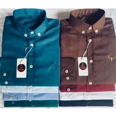 Camisa  Masculina Algodão Social Manga longa Cor lisa Slim Country Tricoline