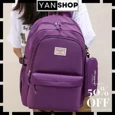 Mochila Feminina Escolar Universitária De Viagem Bolsa Grande Capacidade Moda Casual Unissex