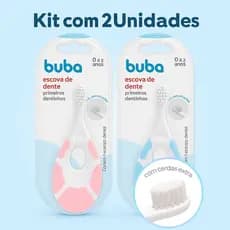 Kit 2 Unidades Escova De Dente Macia Bebê e Criança Primeiros Dentinhos  Com Mordedor