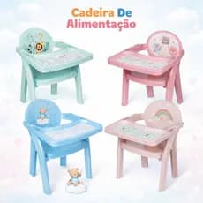 Cadeira De Alimentação Portátil Com Bandeja Para Colorir Infantil Plasutil Poltrona Para Refeições