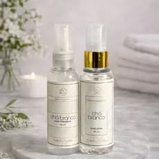 Home Spray e Água Perfumada Chá Branco 60ml Aroma Suave para Casa Tecidos Roupas Ambiente