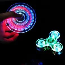 Led Light Fidget Spinner Top Mão Spinners Glow Stay Spiner Stress Relief Adulto Crianças Brinquedos