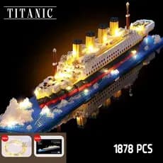Blocos de construção titanic montagem brinquedo gigante meninos e meninas quebra-cabeça navio de cruzeiro modelo presente do dia dos namorados