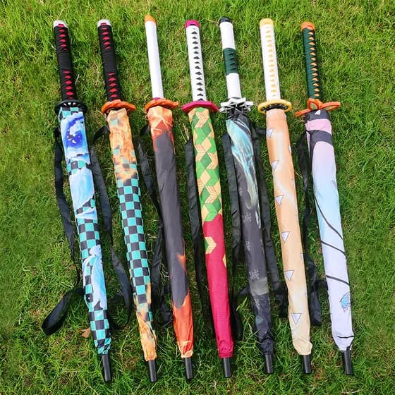 Anime'Devil Hunter,guarda-chuva de anime,guarda-chuva decabo longo,guarda-chuva de anime, guarda-chuva solar Cosplay
