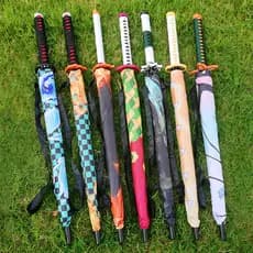 Anime'Devil Hunter,guarda-chuva de anime,guarda-chuva decabo longo,guarda-chuva de anime, guarda-chuva solar Cosplay
