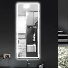 Smart Touch Hotel Dedicado Espelho de Corpo Inteiro led Iluminado Anti-Nevoeiro Espelho de Vestir Barbeiro Espelho de Ma