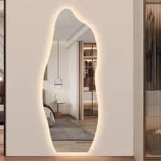 Ins Fengyunduo Alien Shape com luz espelho de vestir loja de roupas quarto led inteligente montado na parede doméstico e