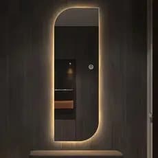 Espelho de vestir inteligente em forma de folha de bordo espelho de corpo inteiro led luminoso espelho de vestir persona