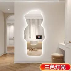 Espelho de vestir urso inteligente Vertical espelho de corpo inteiro montado na parede led luminoso com luz pode ser mon