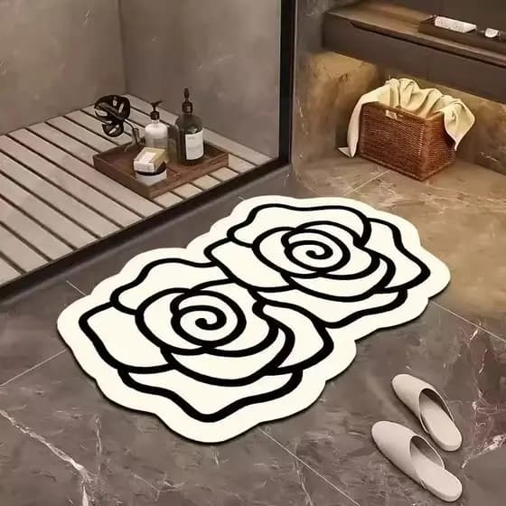 8. Mais vendido linhas em forma especial flor Diatom lama tapetes porta Do banheiro absorver água antiderrapante tapetes