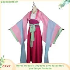 Maomao Cosplay Os Diários Apoticários Anime Kusuriya No Hitorigoto Han Fu Antiguidade Vestido Rosa Conjunto De Perucas