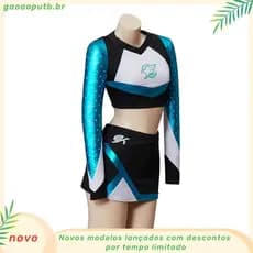 Euforia Uniforme Maddy Cheer Fato Com Conjunto De Mini Saia De Escola Alta Mulher