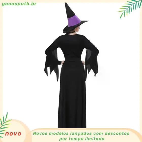 Vestido Uniforme De Halloween Vampiro Púrpura De Bruxa Bola De Desempenho