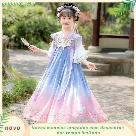 Crianças Hanfu meninas Tang terno 2025 novo estilo estilo chinês traje antigo meninos bonito meados de outono traje chin