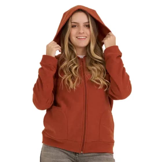 Casaco Feminino Slim Com Zíper E Capuz Super Quentinho Para O Seu Inverno 10624A
