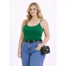 Regata Feminina Plus Size Alça Fina Visco Lycra Conforto e Estilo em Uma Só Peça 3026A