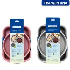Jogo de Assadeiras Tramontina Alumínio Revestimento Interno  Externo em Antiaderente Starflon 2peças