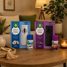 Kit Bom Ar Aparelho Automático Flor de Algodão, Lavanda e Refil 250ml
