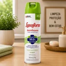 Desinfetante Lysoform Aroma CITRUS 360ml - Elimina Germes e Odores, Seguro para Pets