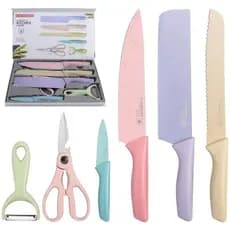 Kit de facas, Jogo de Facas 6 peças, Conjunto de Cozinha Profissional Premium Faqueiro