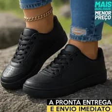 Tenis Casual Feminino Branco Blogueira 34 Ao 43 Versátil Dia a Dia Super Leve e Macio