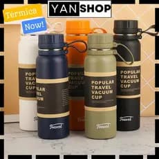 Garrafa Térmica em Aço Inoxidavel Modelo Travel à Vácuo Esportes Ao Ar Livre Montanhismo Aptidão Capacidade 750ml