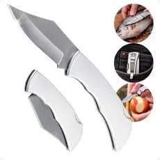 Canivete De Bolso Inox Camping Trilha Caça Pescaria Com Presilha Trava Tradicional Manual