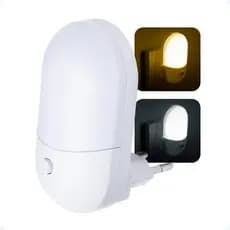 Luminária De Tomada Abajur Para Quarto Corredor Led Suave Amarelo E Azul Quarto Infantil Bebê