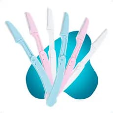 Navalhete Sobrancelha Depilação Dermaplaning Kit 6 Unidades Para Pelos Faciais Buço Corpo Axila