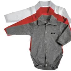 Body Longo Bebê Gola Polo Suspensório Pavlik Ddq Algodão