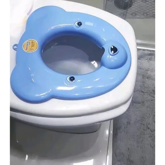 Assento  Redutor Sanitário Desfralde Infantil Troninho Inteligente Ursinho Anatômico Azul
