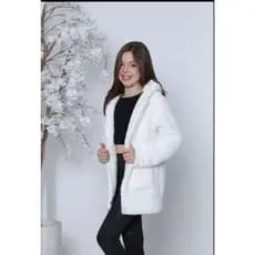 Casaco Sobretudo SHERPA Menina Infantil Juvenil Pelinho Capuz Inverno 10 12 14