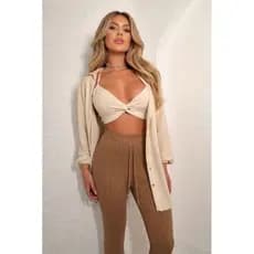 Conjunto  liso cropped +Camisao Kimono Moda Blogeira Tedencia