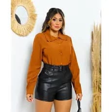 Blusa Femenina Estilosa Camisa Social FemininaCamisa Social Feminina Manga Longa