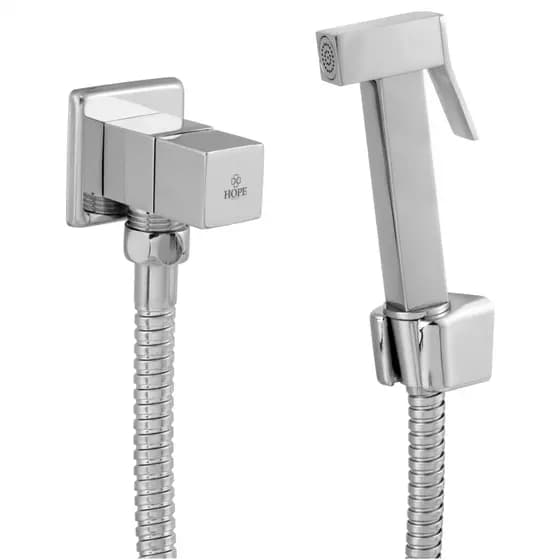 Ducha Higiênica Intima Chuveirinho Banheiro Quadrada Metal