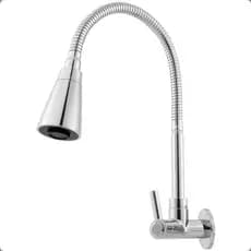 Torneira Gourmet Cozinha Parede Pia Flexível 2 Jatos Abs