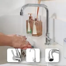 Torneira Lavatório Banheiro Cromada Bica Móvel Pia Cuba Cozinha Inox