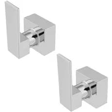 Kit 2 Acabamento Registro Banheiro Gaveta Pressão 1/2 3/4 Deca Quadrado Metal