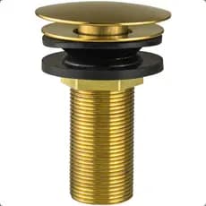 Valvula Ralo Click Dourado Gold Pia Lavatório Cuba Metal 7/8