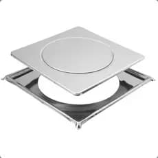 Ralo Click 15x15 Com Porta Grelhas Cromado P/ Banheiro