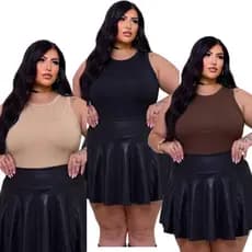 Regata Plus Size de Algodão Ribana Premium G1 (veste 48 ao 52)