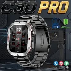 Relógio inteligente esportivo masculino C30 PRO original com bateria grande e frequência cardíaca
