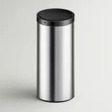 Lixeira Automática Redonda Aço Inox com Sensor Movimento Tampa AutomáticaCozinha Banheiro Escritório