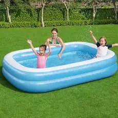 Piscina Inflável Retangular 778 Litros Piscina Grande Infantil Adulto Piscina Família Verão Praia