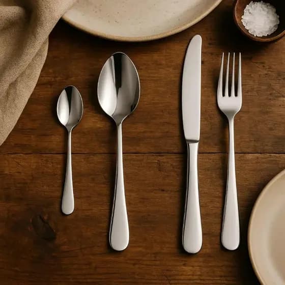 Faqueiro Inox 24 Peças Jogo Talheres Aço Inoxidável Mesa Completa Refeições Diárias Durável Elegante